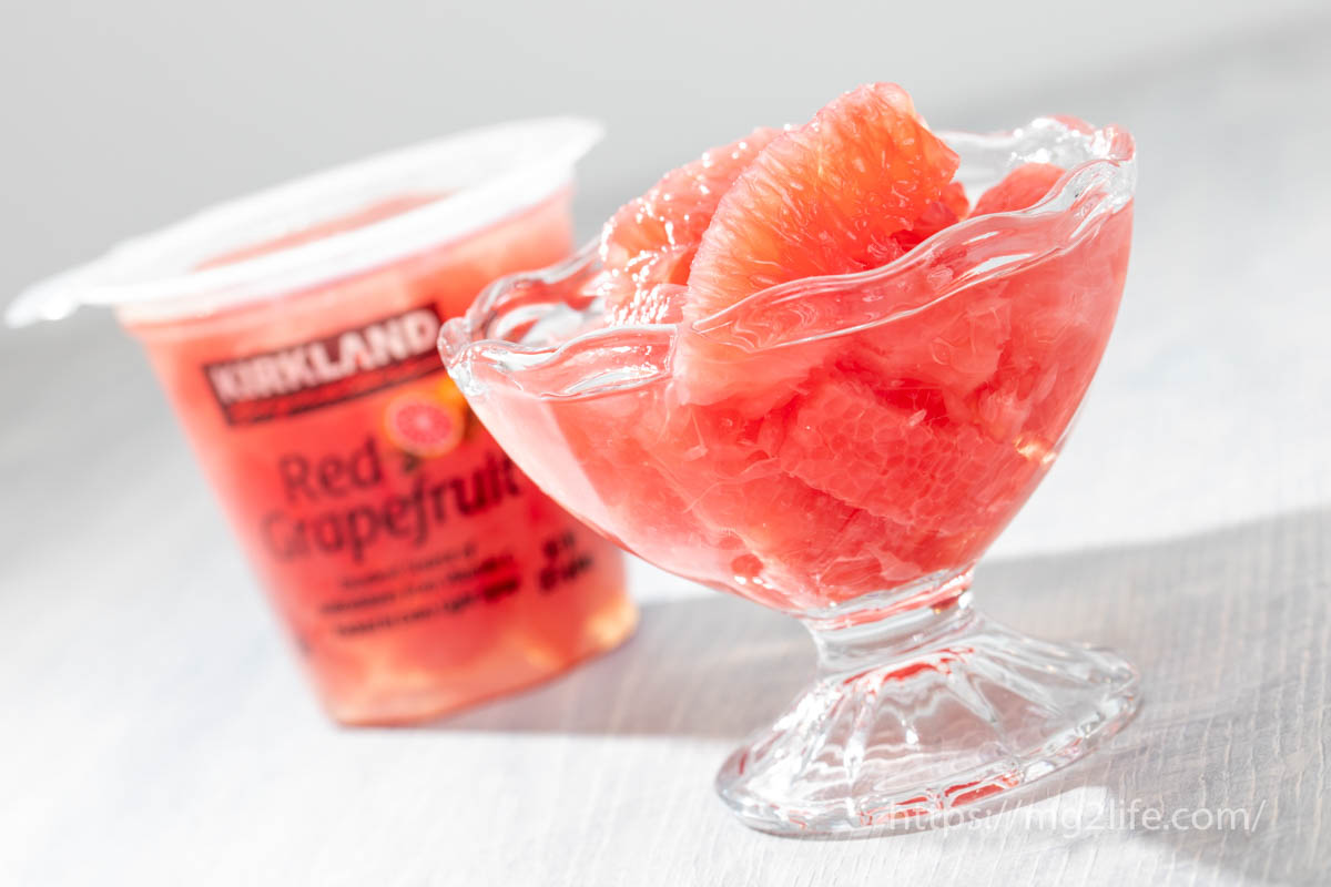 【コストコ】レッドグレープフルーツシラップ漬けがオススメ！甘さ控えめ、手軽に食べられるカップ入り おいしいモノローグ